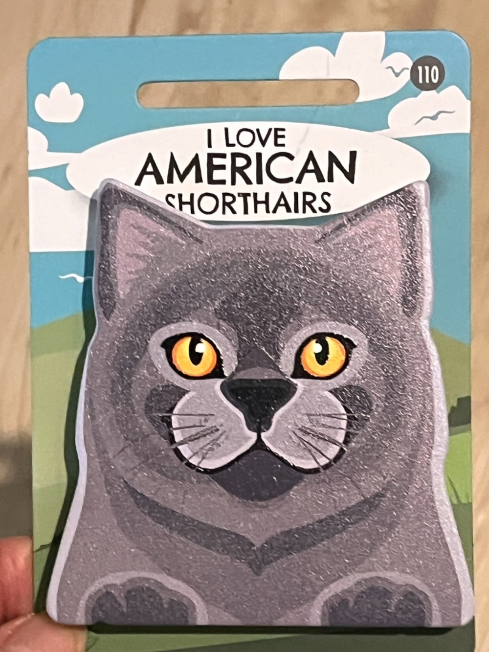 Pet & Critter I LOVE AMERICAN SHORT HAIRS Cat Wooden Bag Clip,Fridge Magnet NWT